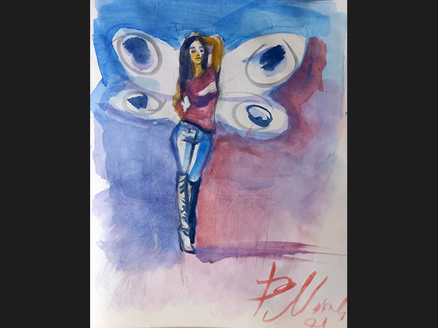 Watercolor sketches-35x50cm